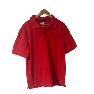 Duluth Trading Co 40 Grit Red Short Sleeve Polo Shirt Cotton Size Large Regular